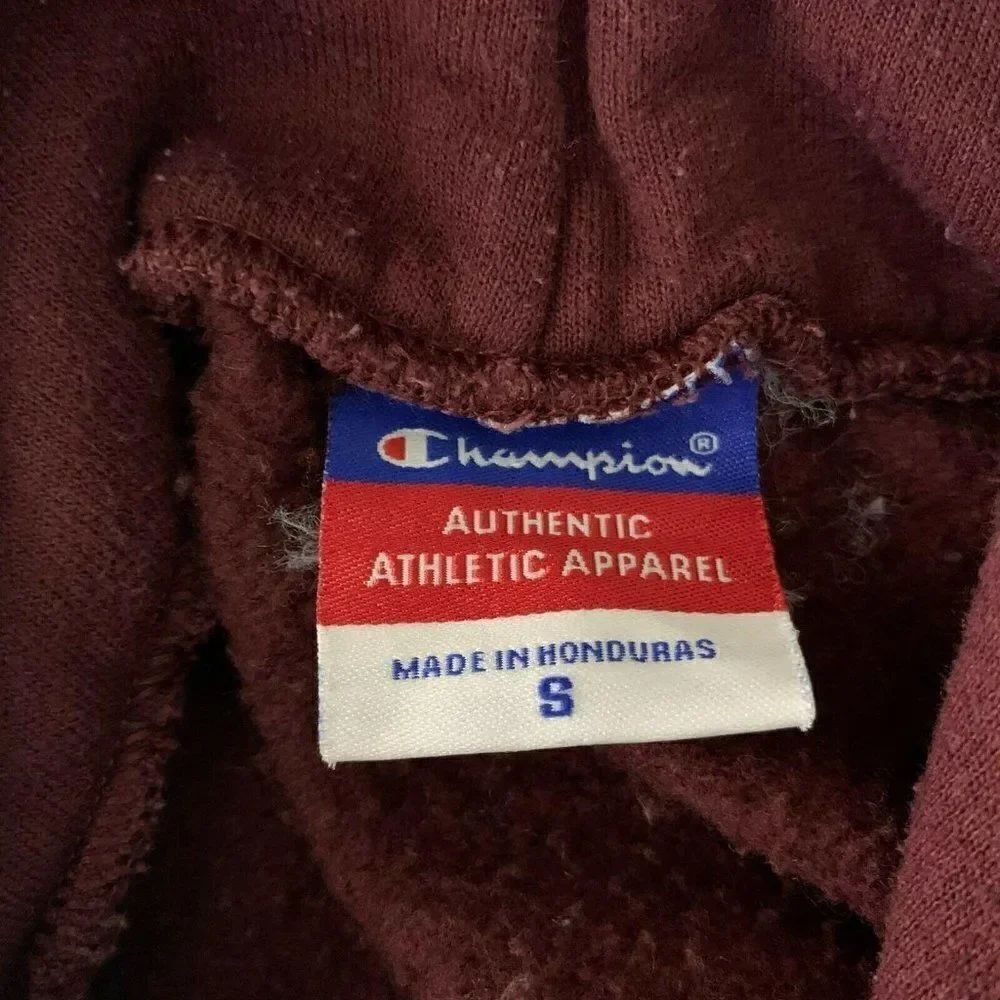 Champion Harvard Hoodie Sweatshirt S Maroon Red - Picture 8 of 8